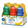Giotto - 530900 - Assortiment de 6 flacons de 1 Litre de Gouache Lavable prête à l'emploi - pour école