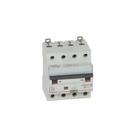 411208 Legrand Disjoncteur différentiel tétrapolaire 32A 300mA type AC - DX³6000 10kA 4P