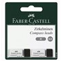 Faber Castell Lot de 2 tubes de 6 mines pour compas 2 mm H