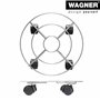 Wagner Support à roulettes pour Pot de Fleur Chrome Ø 30 x 6,5 cm I Porte Plante pour l'intérieur, Chrome I Support Roulant pour