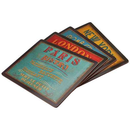 Pimpernel-Portmeirion Lot de 4 Grands Sets de Table