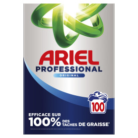 Ariel Professional Lessive en poudre Original 100 lavages, 5.5kg, Efficace sur tous les types de taches de graisse