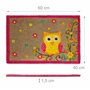 Relaxdays Paillasson Fibres de Coco Tapis Hibou 60 x 40 cm antidérapant Caoutchouc PVC, Marron