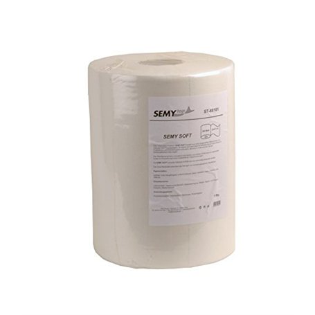 Semy Top Rouleau de 500 chiffons spécial nettoyage Double épaisseur Blanc 32 x 37 cm