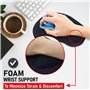 Horrizon Tapis de Souris antidérapant et Confortable avec Repose-Poignet en Mousse Gel (Emballage de Vente) Noir
