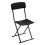 SILLA PLEGABLE DE PVC NEGRO