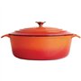 Vogue GH311 Cocotte ovale en fonte Orange 110 x 243 x 295 mm 5 l
