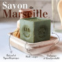 Savon de Marseille Solide – Enrichie en Huile d’Olive et de Coprah – Fabriquée Selon la Recette Traditionnelle- 100% Naturel – F