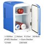 Rosenstein & Söhne Mini réfrigérateur 2 en 1 avec prise 12/230 V - bleu