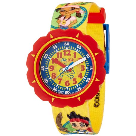 Flik Flak Enfant Analogique Classique Quartz Montre avec Bracelet en Tissu FLSP006
