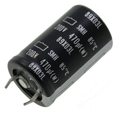 5x Condensateur Elko radial 470µF 200V | Condensateur électrolytique Snap-In jusqu'à 85°C | 470uF Electrolytic Capacitor from Un