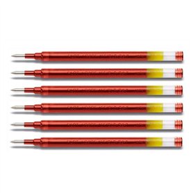 PILOT Lot de 6 Recharges BLS-G2-7 Gel pour stylo G2 / Alphagel Pte 0