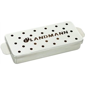 LANDMANN Selection Boîte à fumage | Pour fumer avec des copeaux de bois, des pellets de bois, de la farine à fumer | Affine les  LANDMANN Selection Boîte à fumage | Pour fumer avec des copeaux de bois