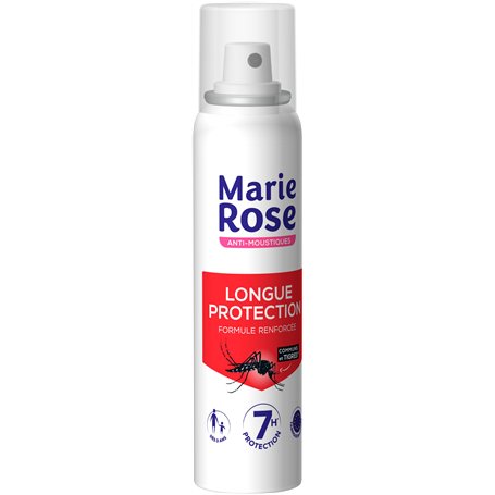 MARIE ROSE - Aérosol Anti-moustiques Longue Durée - 100mL - Protection Famille dès 3 ans efficace Contre Moustiques Communs Et M