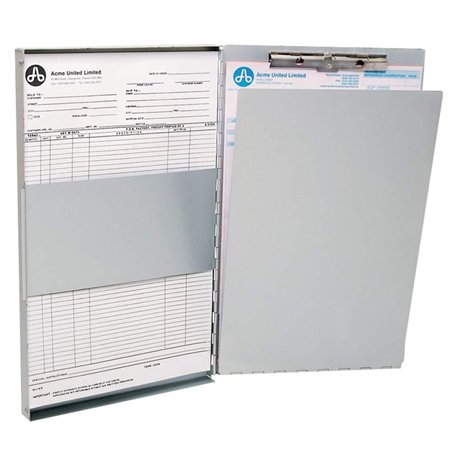 Westcott E-17004 00 Porte-document en aluminium Format A4 Avec planchette à pince Ouverture latérale