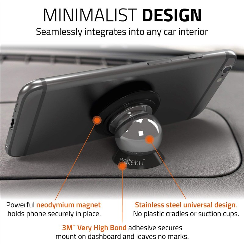 Support de téléphone de voiture universel magnétique kit de fixation pour tableau de bord par Wuteku