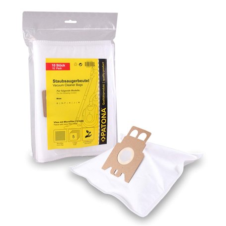 Lot de 10 sacs d'aspirateur pour Miele Electronic 1400