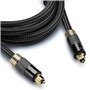 FosPower Câble Optique Audio Toslink - Cordon Fibre Optique Audio Plaqué Or 24K pour Home Cinema