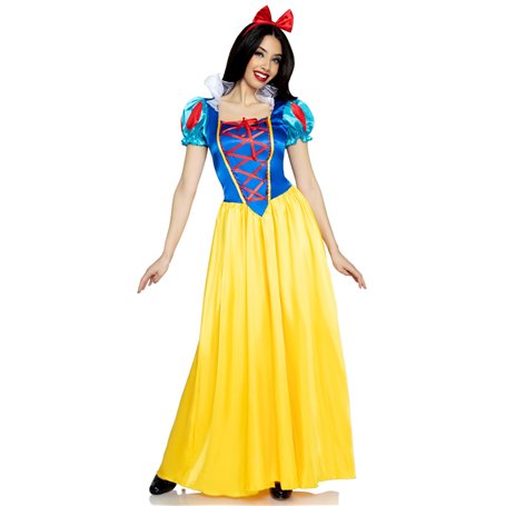 Leg Avenue Costume Blanche Neige Classique pour Femme Bleu/Jaune/Rouge Taille M