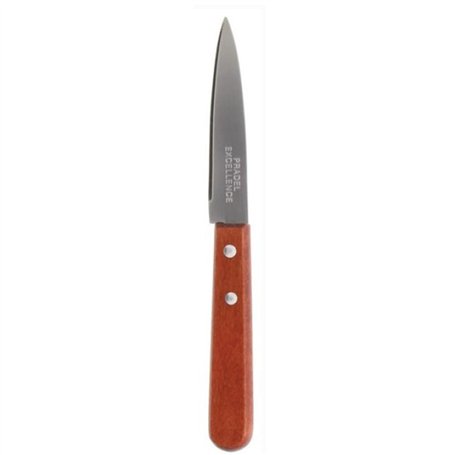 PRADEL COUTEAU OFFICE LAME 9CM MANCHE BOIS A RIVET