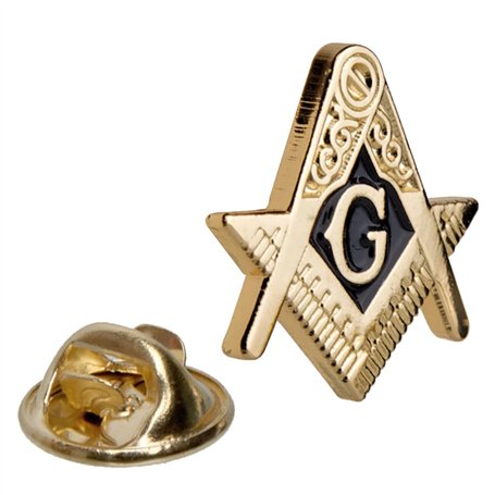 Badge pin’s équerre et compas franc-maçonniques