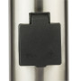 Lampadaire élégant 2 prises luminaire inox IP44 éclairage jardin terrasse éxtérieur