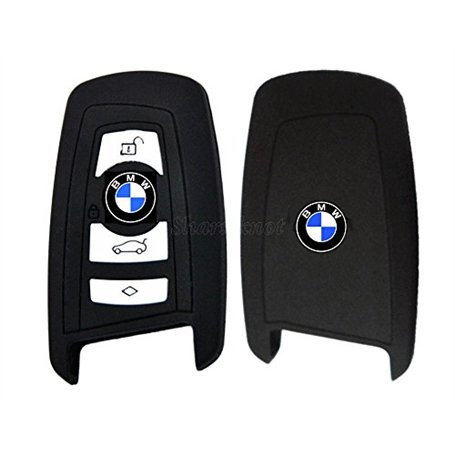 BMW Coque de clé pour voiture en silicone pour BMW 1/3/4/5/6/7 Série F12/F13/F20/21/F30/F26/F23/F34/F35 Noir