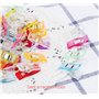 ilauke 100PCS Clips Pinces DIY 2.7 * 1.0 * 1.5cm Couture en Plastique pour Reliure Patchwork Crochet Tricot Artisanat Couleurs A