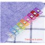 ilauke 100PCS Clips Pinces DIY 2.7 * 1.0 * 1.5cm Couture en Plastique pour Reliure Patchwork Crochet Tricot Artisanat Couleurs A