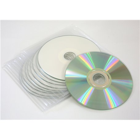 Traxdata Ritek Lot de 10 CD intégraux imprimables à jet d'encre dans des pochettes en plastique haute qualité Vitesse 52x