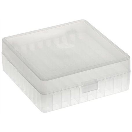Neolab 2 1967 Neobox 100 Boîtes de rangement empilables en polypropylène pour fioles – 12 mm Transparent