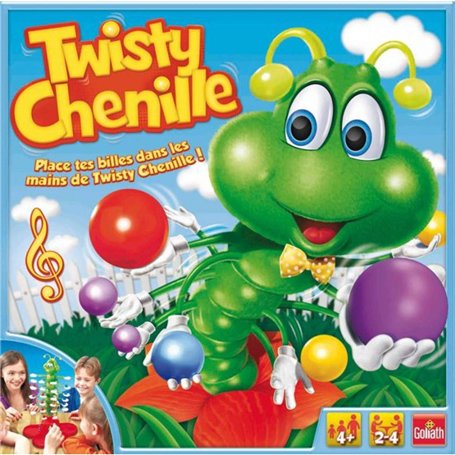 Goliath - Twisty Chenille - Jeu de Société pour Enfants dès 4 Ans - Placer Les Perles dans Les Mains de la Chenille Dansante - J
