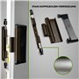 Cal DoubleX XL Protection antivol pour porte ou fenêtre Marron/noir