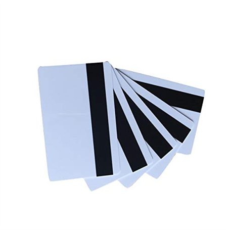 YARONGTECH 10pcs Vierge en PVC Blanc HICO 1-3 Bande magnétique Carte Carte de Crédit en Plastique 30 mil Carte Magnétique avec C