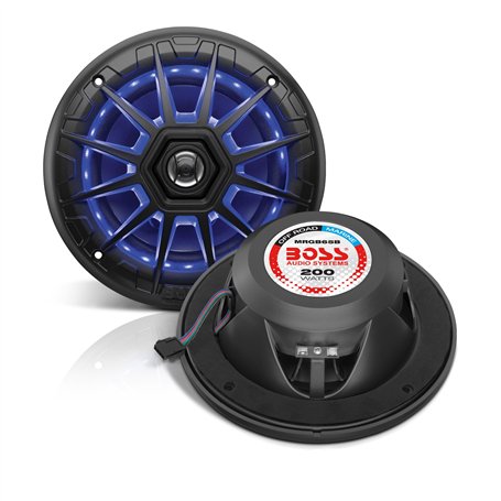 BOSS Audio Systems MRGB65B Rond 2-Voies 200W 2pièce(s) Enceinte de Voiture