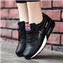 PADGENE Femme Baskets Mode Chaussures Sport Course Sneakers Fitness Gym athlétique Multisports Outdoor Casual,Noir,38 EU
