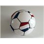 Equilibre et Aventure Ballon de Foot Enfant Tricolore Bleu-Blanc-Rouge Gonflable en Plastique diamètre 20 cm. Aiguille de gonfla