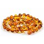 Collier unisex Ambre 33cm.+Bracelet 14cm.- 100% Plus Haute Qualité Certifié l'Ambre la Baltique Authentique Collier Perles de Pl