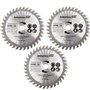 Lot de 3 mini scies circulaires manuelles HM - Pour bois