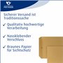 Posthorn Lot de 250 enveloppes d'expédition C4 - Avec colle humide - Sans fenêtre - Marron - Pour correspondance quotidienne, co