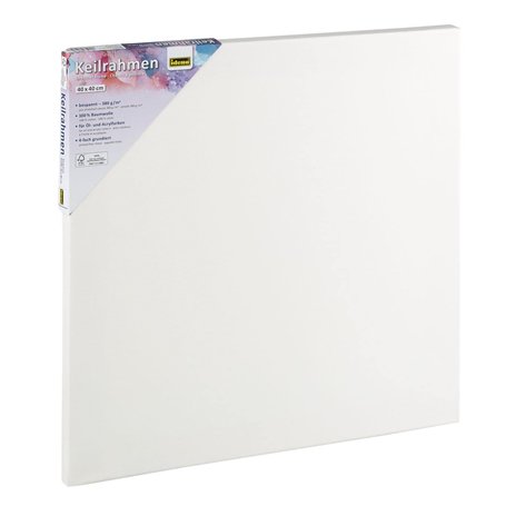 Idena 60032 Toile 100% coton 380 g/m² pour peinture à l'huile et acrylique Blanc 40 x 40 cm