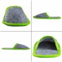 ONVAYA Pantoufles antidérapantes pour invités | lot de 6 | Pantoufle en feutre | Home gris-vert