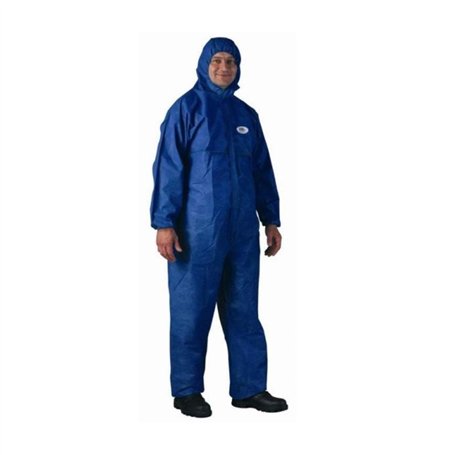 CARTON DE 25 COMBINAISONS JETABLES ETANCHES EN POLYPROPYLENE BLEU FLAMME RETARDANT 44135