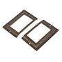 sourcing map Fichier de bibliothèque Bureau Tag tiroir porte-étiquette métal ton bronze 10pcs