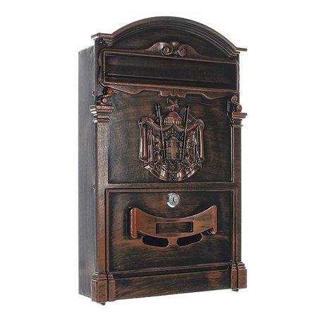 Profirst Boîte aux Lettres Mail PM 700 Antique Serrure à Cylindre 2 clés lxh 26x41cm Boîte aux Lettres Murale Porte-étiquette Fe