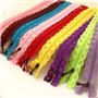 Yeqin (TM) Lot de 20 fermetures éclair en dentelle - Couleurs aléatoires - 30 cm - Finition en nylon - Pour confection de robes
