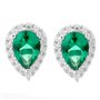 Orphelia Femme 925 Argent|#Silver Balle Vert Zircon