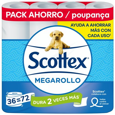 Scottex Lot de 36 rouleaux de papier toilette