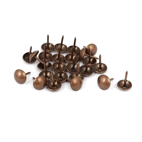 sourcing map Clou Tapissier 7/16 Pouce Diamètre Rond Tête Punaise Décoratif Punaise Clou Ameublement 25Pcs
