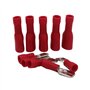 Grapelet Lot de 100 cosses de câble - Fiche plate rouge x 50 - Cosses plates rouges x 50 - Dimensions de la fiche : 6,3 mm - Con